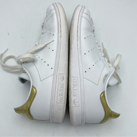 Adidas Stan Smith White/Gold Sneakers Size 8.5 Women’s - Picture 5 of 10